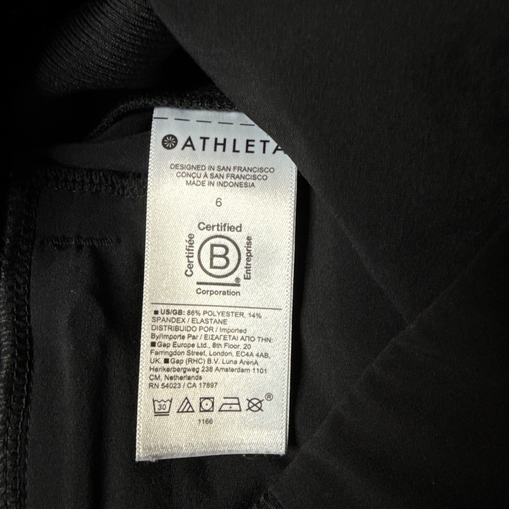 Athleta Brooklyn Ankle Pants Womens 6 Black Mid Rise Travel Stretch Athleisure - Picture 11 of 16